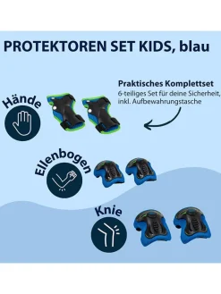 6-częściowy zestaw ochraniaczy "Kids" w kolorze czarno-niebieskim