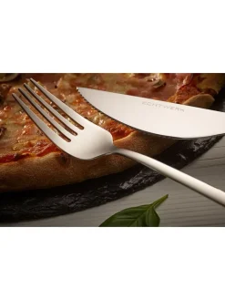 8-częściowy zestaw sztućców "Bari" w kolorze srebrnym do pizzy