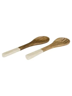 2-częściowy zestaw w kolorze brązowo-kremowym - dł. 30 cm