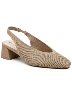 Czółenka w kolorze khaki