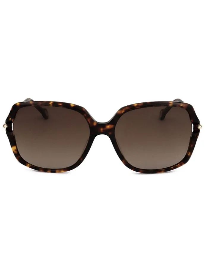 Damskie okulary przeciwsłoneczne w kolorze złoto-brązowym