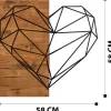 Dekoracja ścienna "Heart" - 58 x 58 cm