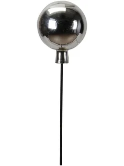 Dekoracja ogrodowa "Sphere" w kolorze srebrnym - wys. 19 x Ø 15 cm