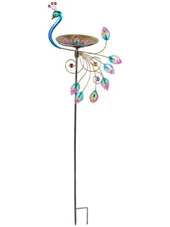 Dekoracja ogrodowa w kolorze jasnobrązowo-błękitnym - wys. 116 cm