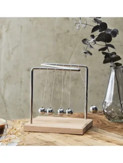 Dekoracja w kolorze srebrno-jasnobrązowym - wys. 15 cm
