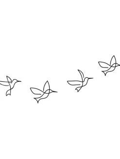 Dekoracje ścienne (4 szt.) "Birds"