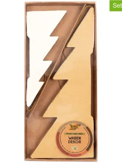 Dekoracje (2 szt.) "Hygge Xmas Trees" w kolorze beżowym
