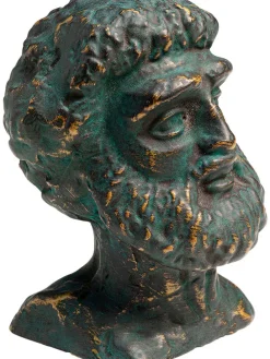 Dekoracyjna figurka LED "Bearded Man" w kolorze szarym - wys. 11 x Ø 7 cm