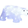 Dekoracyjna figurka LED "Crystal Bear" w kolorze białym - 30 x 16 cm