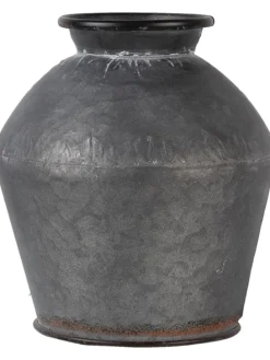 Dekoracyjny wazon w kolorze szarym - wys. 24 x Ø 26 cm