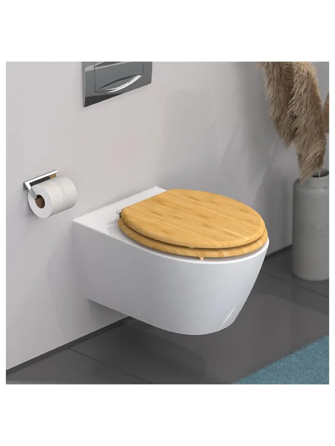 Deska WC "Bambus" w kolorze jasnobrązowym