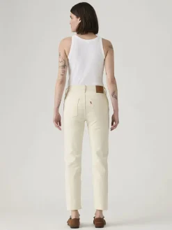 Dżinsy - Slim fit - w kolorze kremowym
