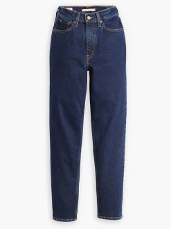 Dżinsy "80s" - Mom fit - w kolorze granatowym