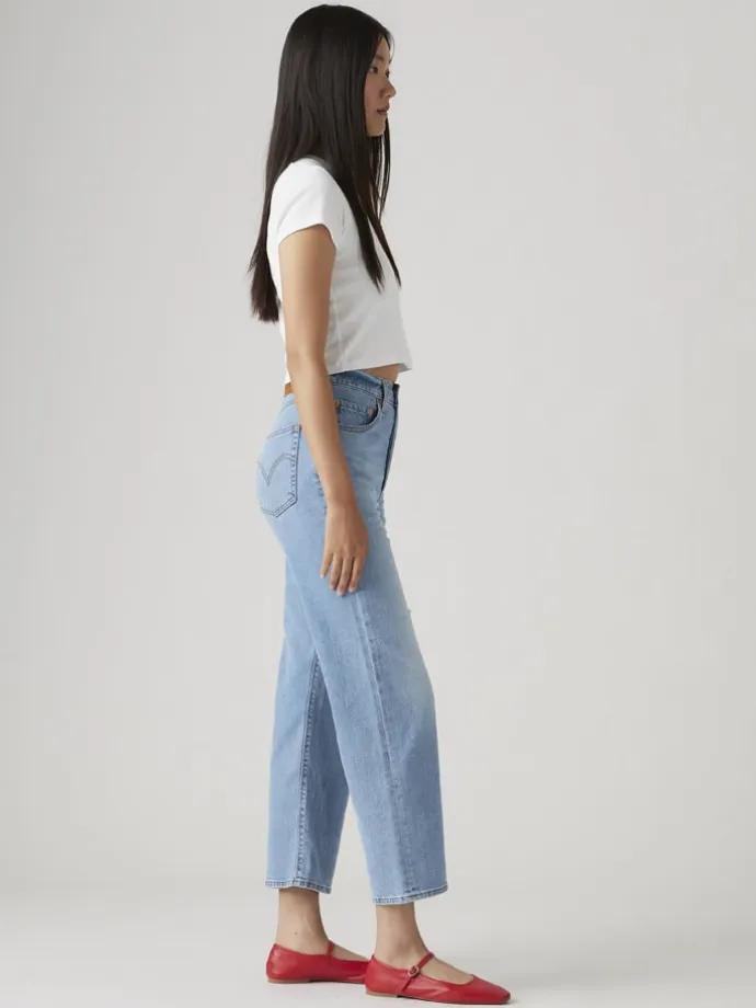 Dżinsy - Straight fit - w kolorze błękitnym