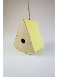 Domek "Pyramid" w kolorze żółtym dla ptaków - 17 x 20 x 12 cm