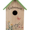 Domek w kolorze jasnobrązowo-zielonym dla ptaków - 14 x 23 x 10 cm