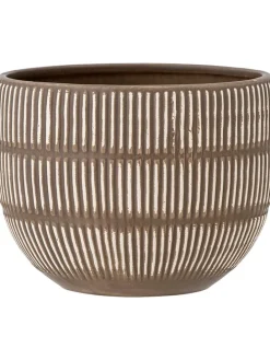 Doniczka "Aiva" w kolorze brązowym - wys. 12,5 x Ø 16 cm