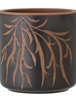 Doniczka "Dres" w kolorze czarnym - wys. 16 x Ø 16 cm