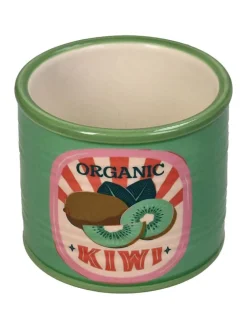 Doniczka "Kiwi" w kolorze zielonym - wys. 6,3 x Ø 7,3 cm