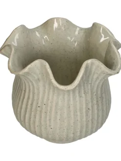 Doniczka w kolorze beżowym - wys. 19,5 x Ø 21 cm