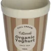 Doniczka "Yoghurt" w kolorze jasnobrązowo-beżowym - wys. 10,4 x Ø 9,7 cm