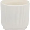 Doniczki (2 szt.) w kolorze kremowym - wys. 11 x Ø 12 cm