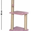 Drapak w kolorze jasnoróżowym dla kota - 28 x 80 x 35 cm