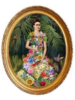 Druck artystyczny "Floral Soul" ze wzorem w ramce - 40 x 50 cm