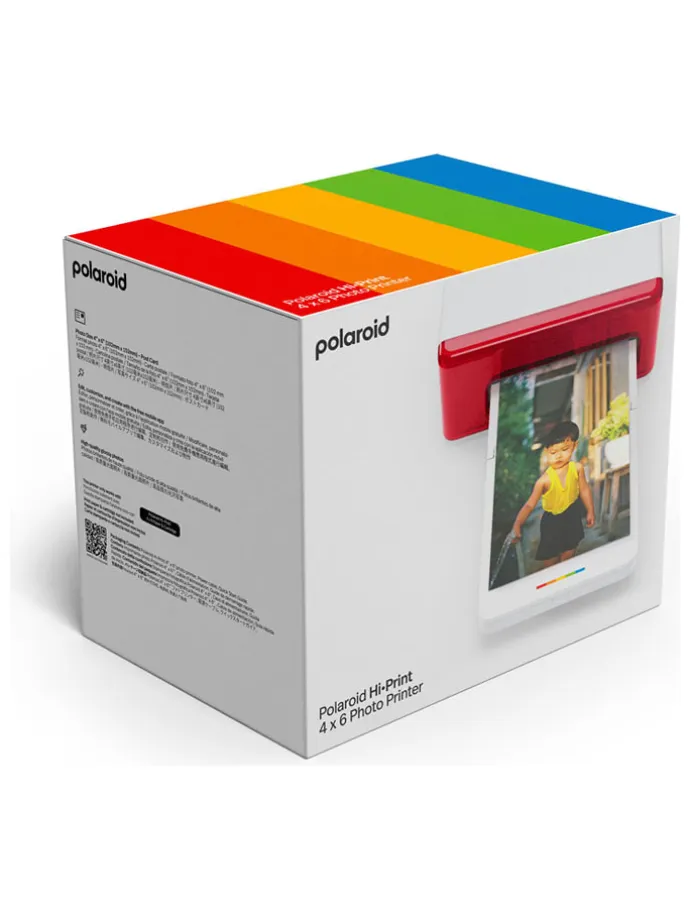 Drukarka fotograficzna "Hi Print 4x6" w kolorze biało-czerwonym