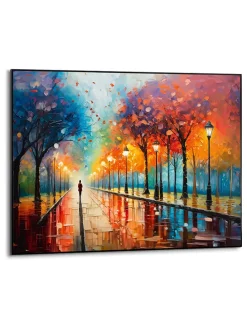 Druk artystyczny "Colourful Lane" w ramce
