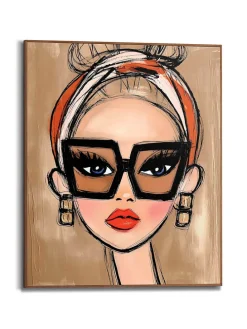 Druk artystyczny "Girl's Face" w ramce