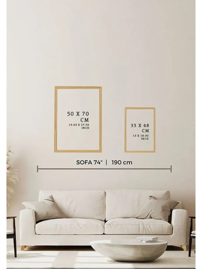 Druki artystyczne (3 szt.) w ramce - 50 x 70 cm