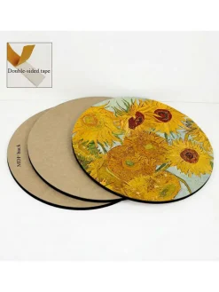 Druki (3 szt.) na drewnie - Ø 30 cm
