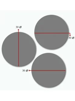 Druki (3 szt.) na drewnie - Ø 30 cm