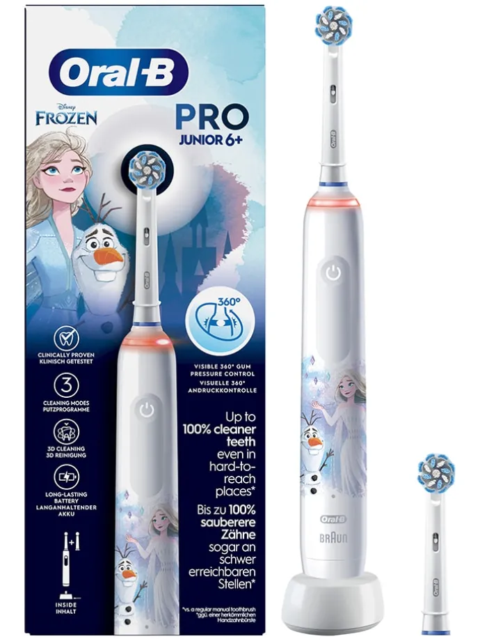 Elektryczna szczoteczka "Junior Pro Frozen" w kolorze białym