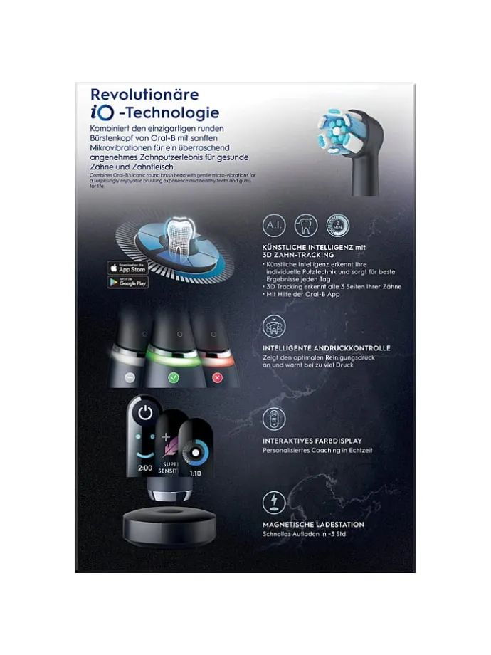 Elektryczne szczoteczki (2 szt.) "iO Series 9" w kolorze różowym i czarnym