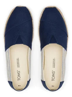 Espadryle w kolorze kremowo-granatowym