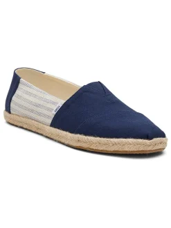 Espadryle w kolorze kremowo-granatowym