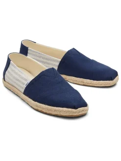 Espadryle w kolorze kremowo-granatowym