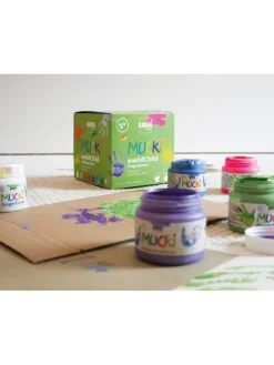 Farby (8 szt.) "Premium" do malowania palcami - 2+