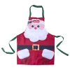 Fartuch kuchenny "Santa Claus" w kolorze czerwono-białym - 58 x 45 cm