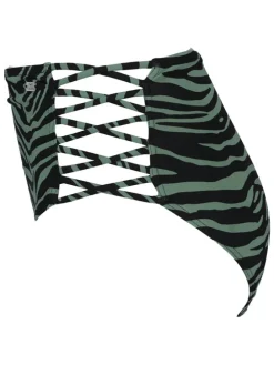 Figi bikini w kolorze oliwkowo-czarnym
