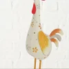 Figurka dekoracyjna "Bertos" w kolorze biało-beżowym - wys. 33,5 cm