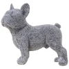 Figurka dekoracyjna "Bulldog" w kolorze srebrnym - 20,4 x 18,4 x 9,6 cm