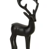 Figurka dekoracyjna "Deer" w kolorze czarnym - 12,5 x 25,5 x 8 cm