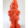 Figurka dekoracyjna "Dwarf" w kolorze pomarańczowym - wys. 28 cm