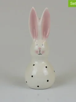 Figurka dekoracyjna "Hare" w kolorze białym - wys. 18 cm