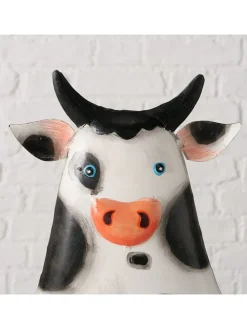 Figurka dekoracyjna "Konny" w kolorze czarno-białym - wys. 48 cm