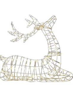 Figurka dekoracyjna LED "Atja" w kolorze ciepłej bieli - 92 x 64 cm