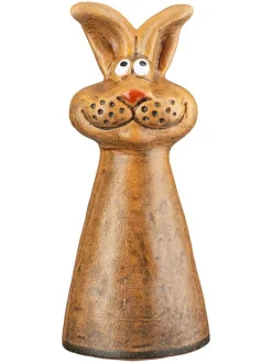 Figurka "Hoppel" w kolorze jasnobrązowym na płot - 10 x 19 x 8 cm